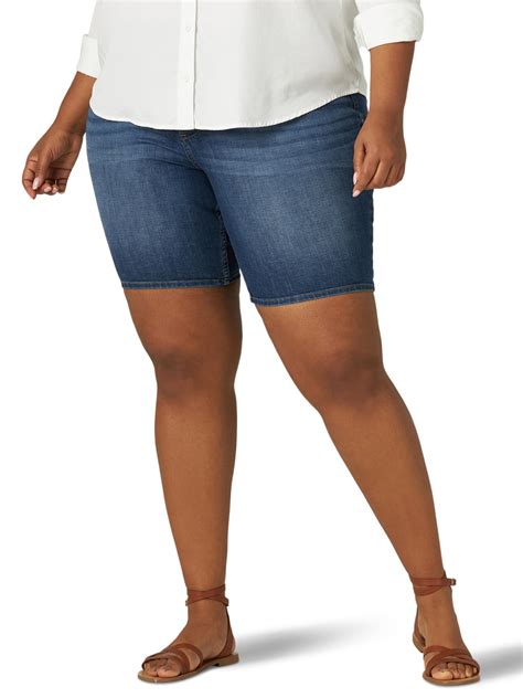 lee bermuda shorts plus size|lee women's high waisted shorts.